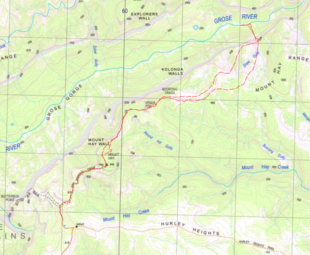 Mt Banks to Mt Hay via Byles Pass route
