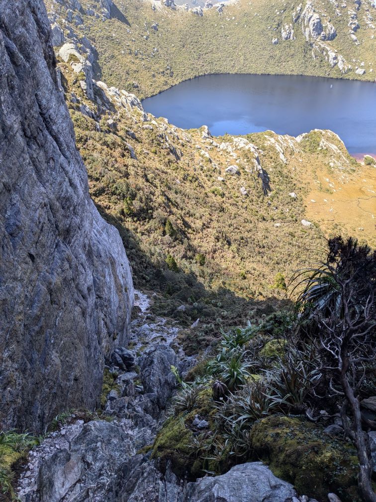 Descent to Lake Oberon campsite